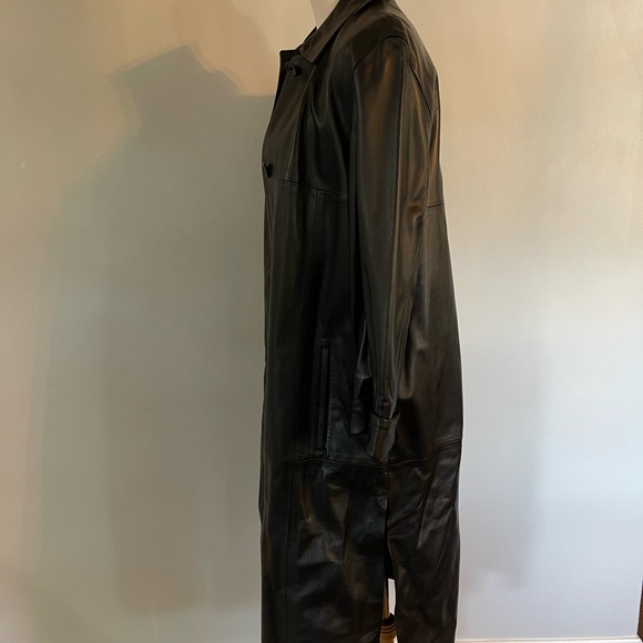 Italian Leather Trench Coat - Picture 2 of 11
